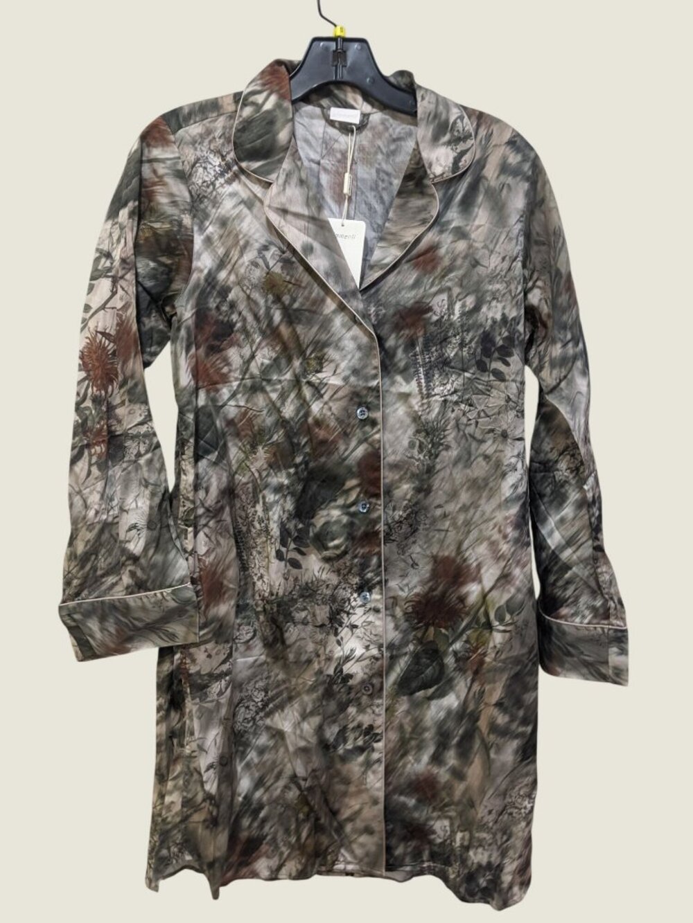 Zimmerli Winter Florals Sleepshirt Long Sleeve Size Small-New With Tags!